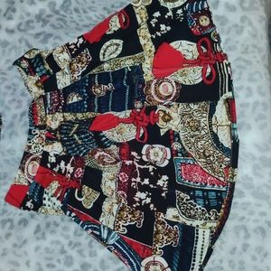 Set of top and skirt multicolored